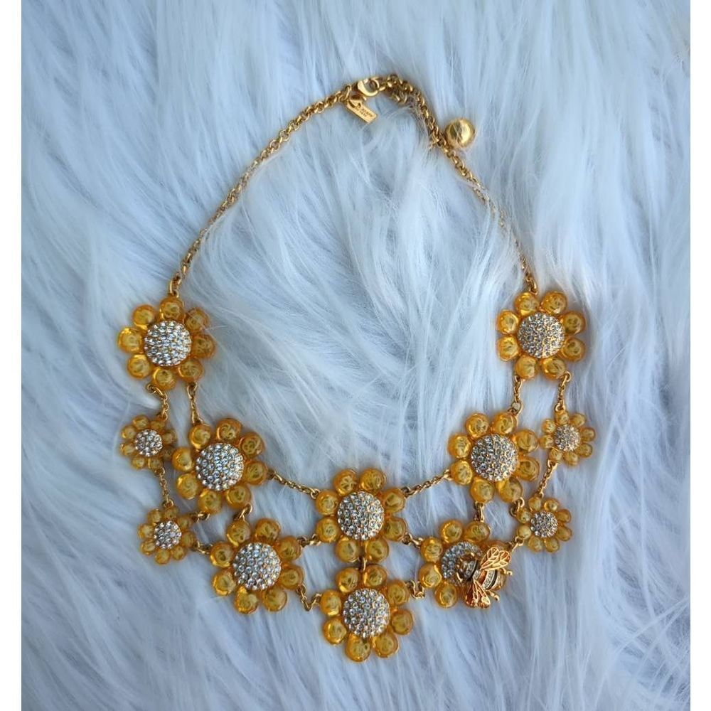 Kate Spade New York Honey Queen Bee Necklace Double Statement Bib